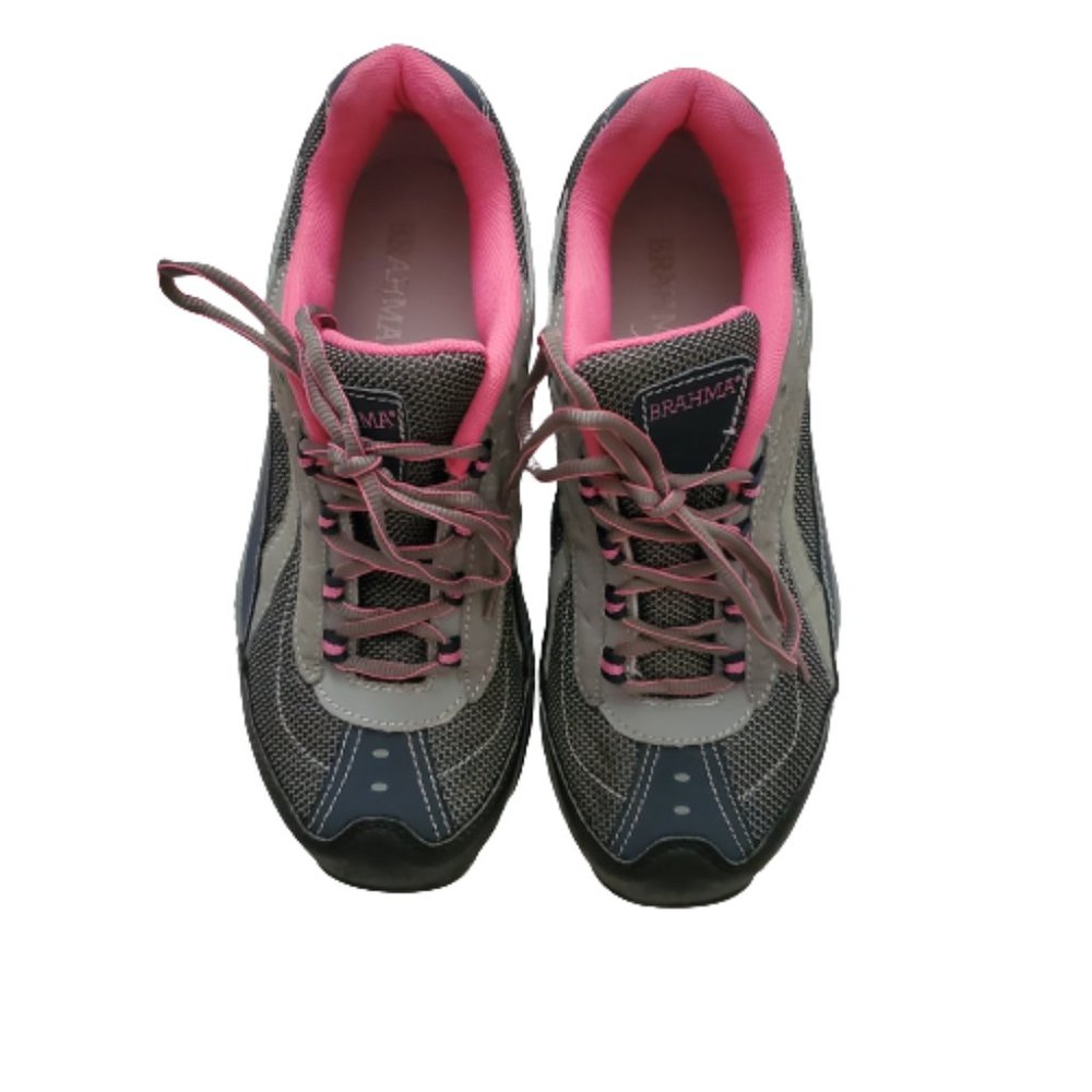 Brahma Women's Sarah Steel Toe Low Work Safety Shoe Gray/Pink Size USA 10 - Picture 9 of 12
